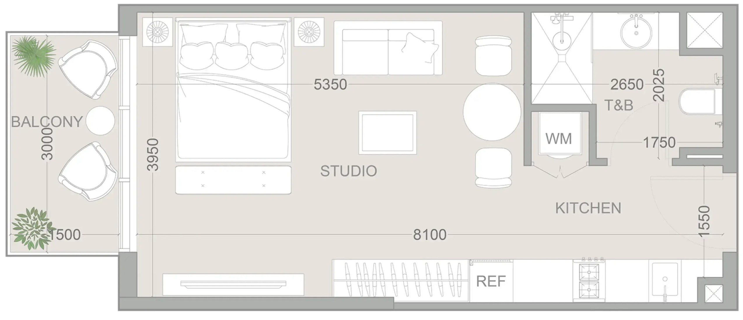 Studio in 1WOOD Residence