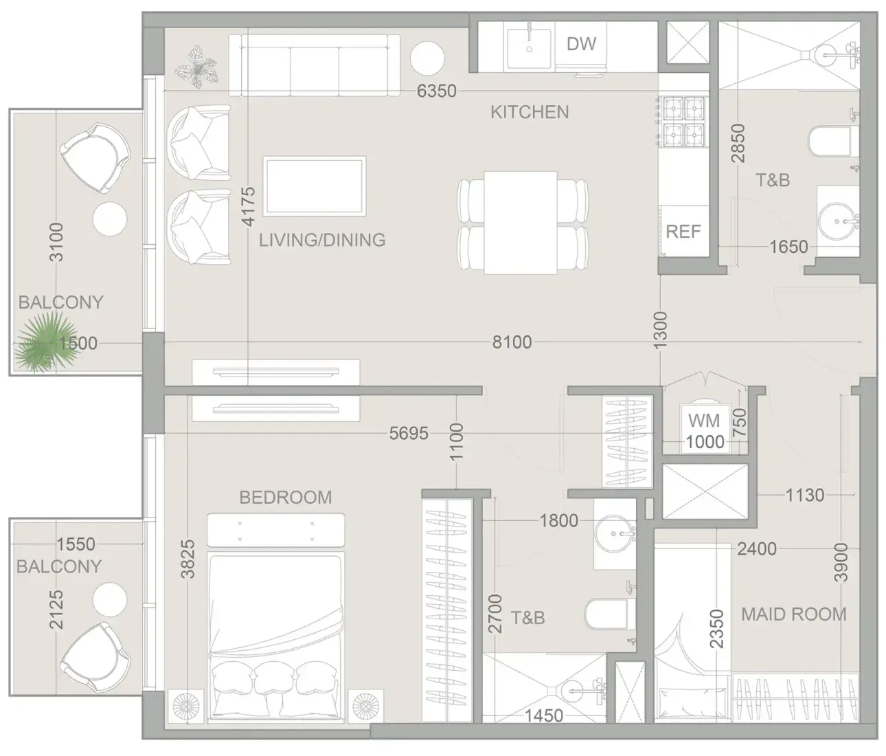 1 Bedroom in 1WOOD Residence