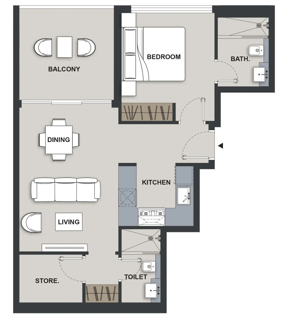 1 Bedroom in Maison Elysee III