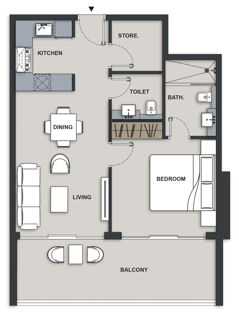 1 Bedroom in Maison Elysee III