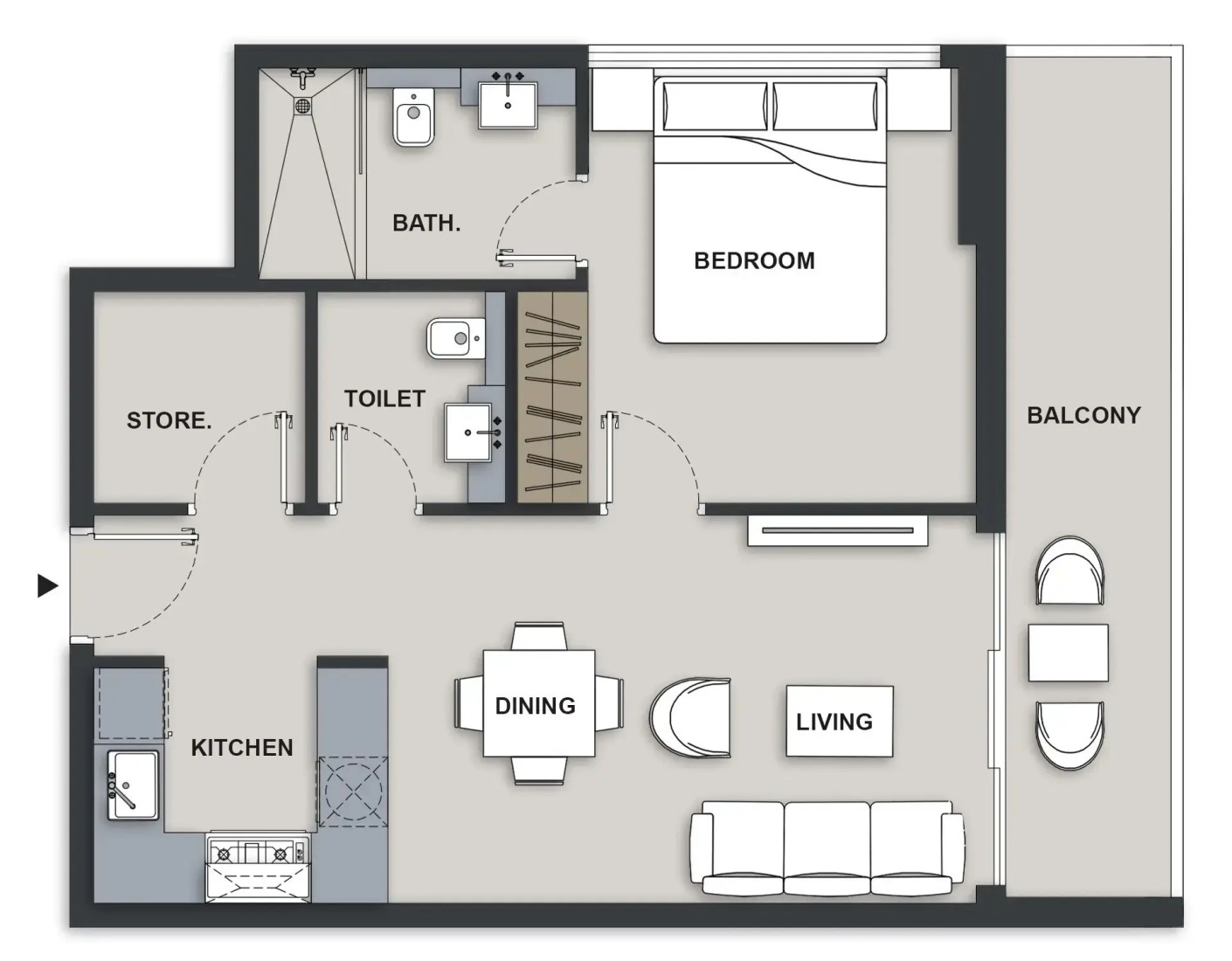 1 Bedroom in Maison Elysee III