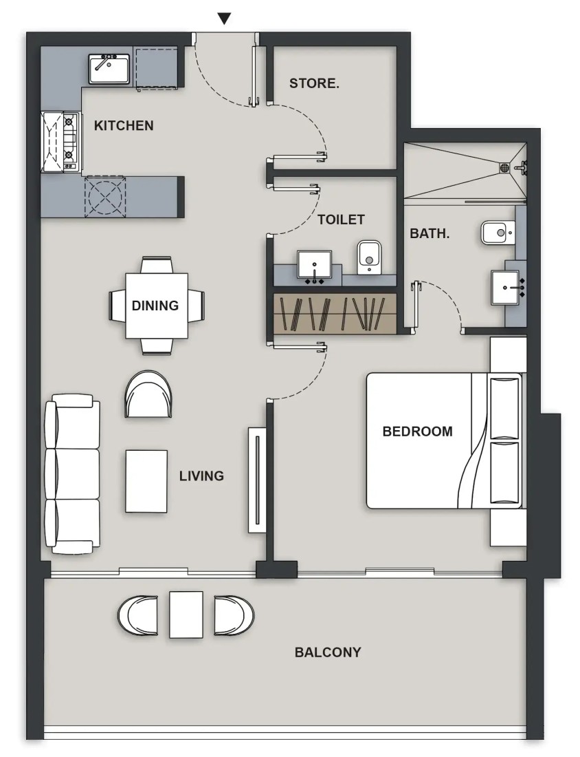 1 Bedroom in Maison Elysee III