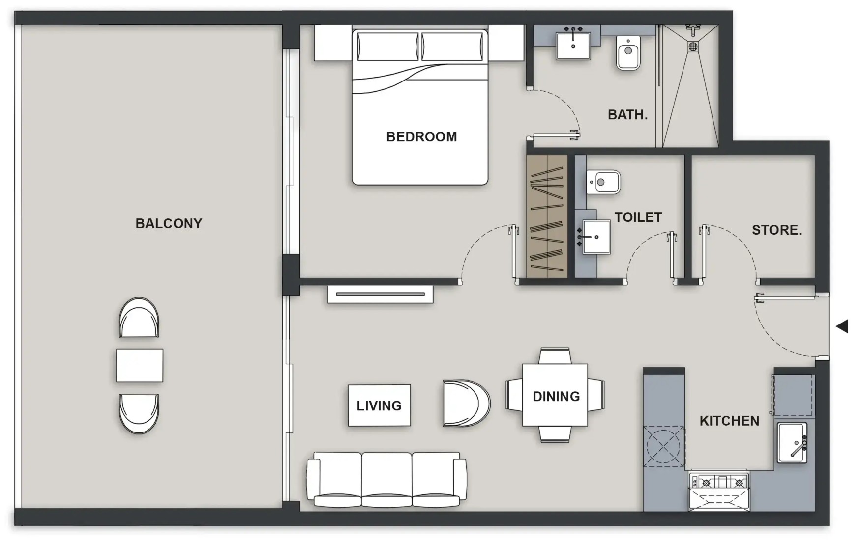 1 Bedroom in Maison Elysee III