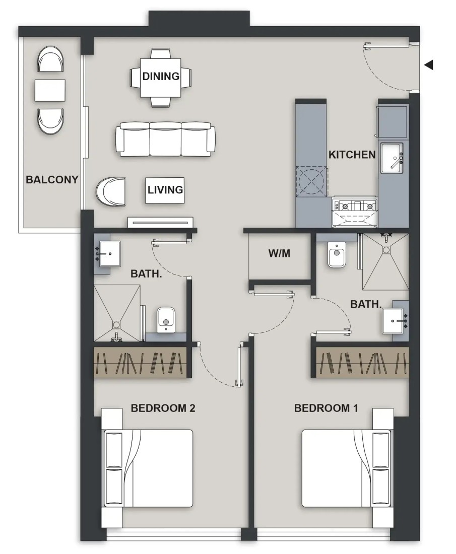 2 Bedrooms in Maison Elysee III