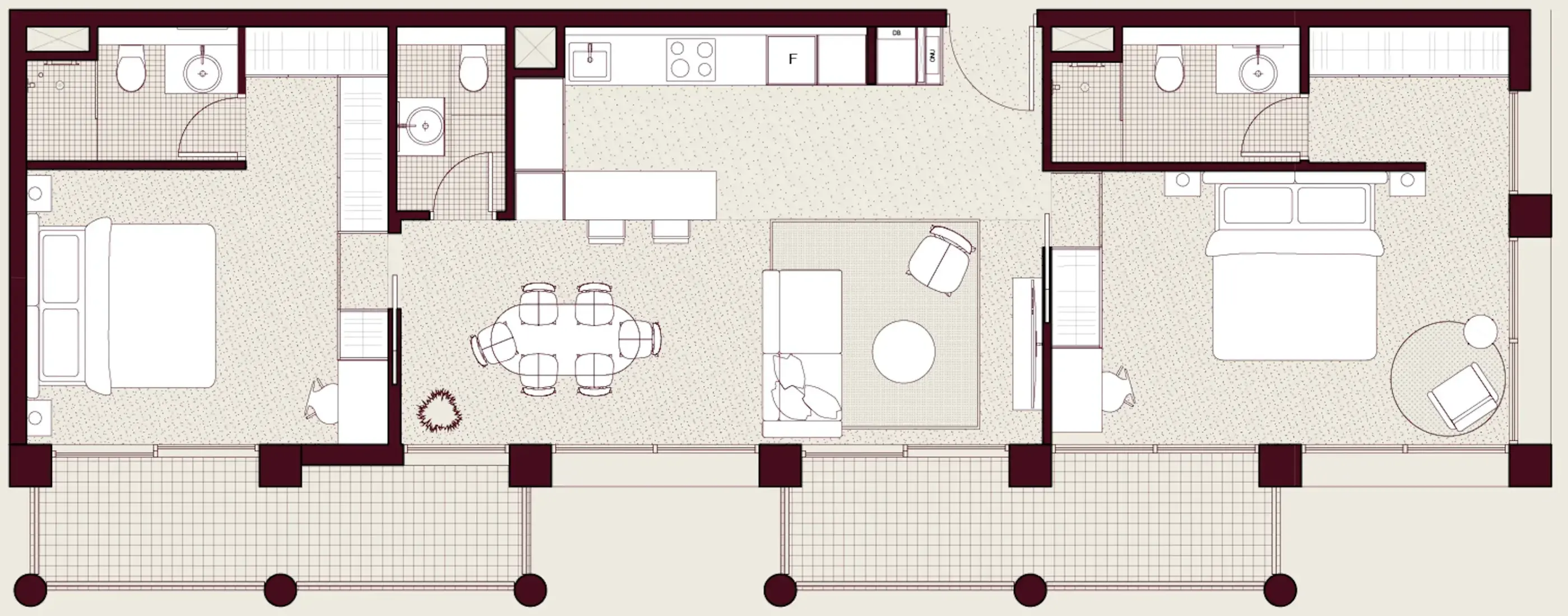 2 Bedrooms in Enta Residences