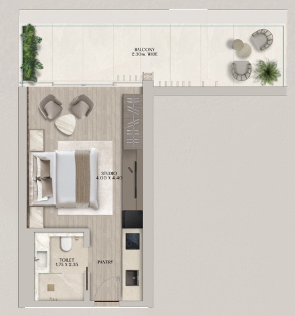 Studio in Soleva Beach Residence