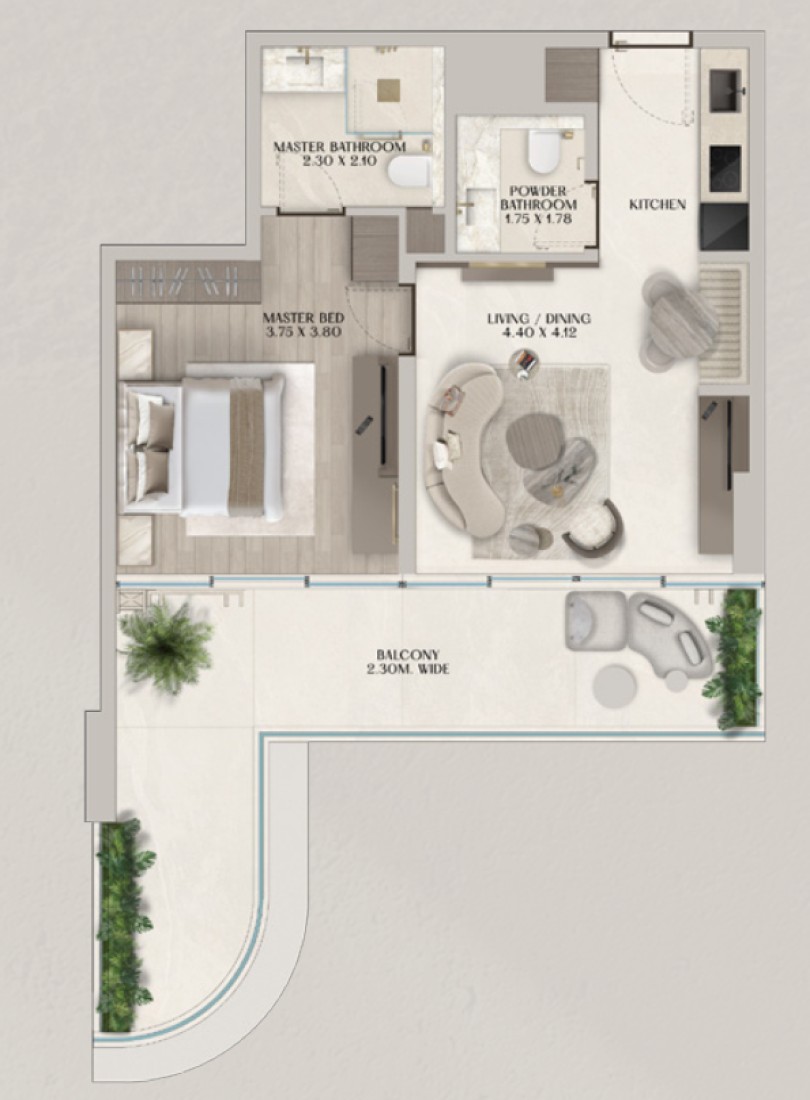 1 Bedroom in Soleva Beach Residence