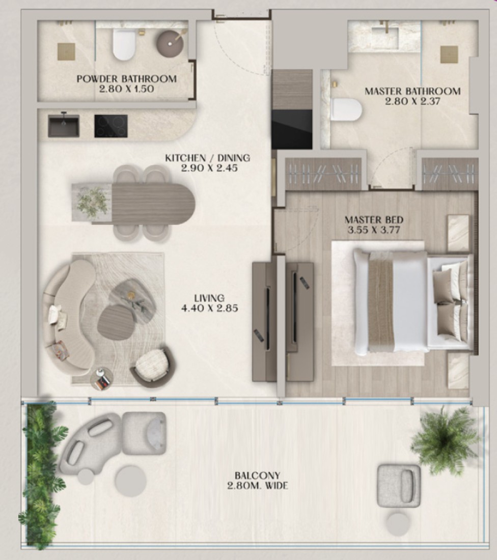 1 Bedroom in Soleva Beach Residence