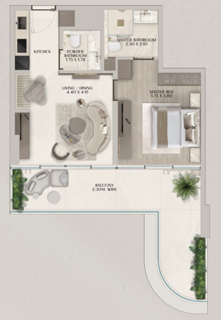 1 Bedroom in Soleva Beach Residence