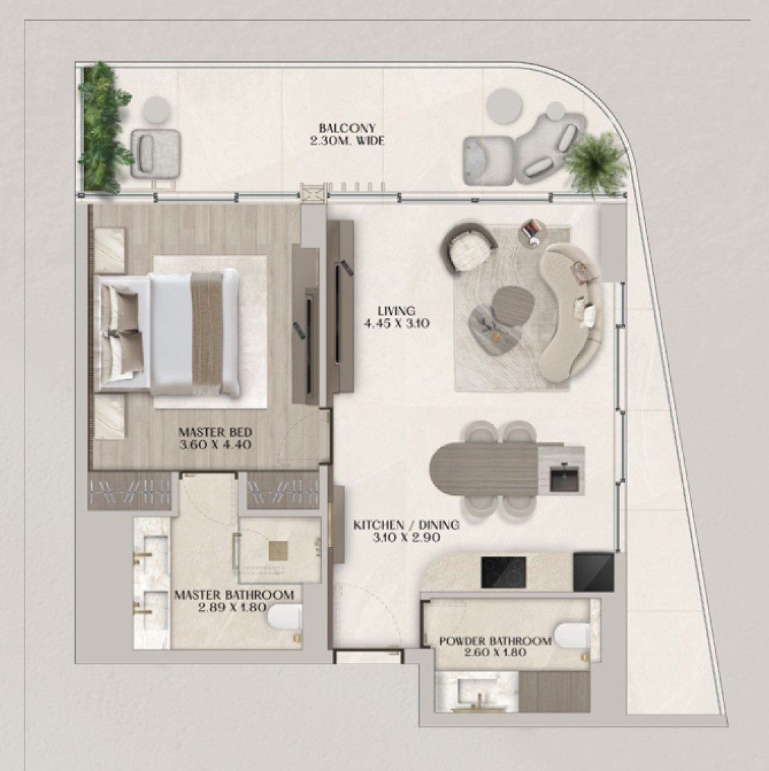 1 Bedroom in Soleva Beach Residence