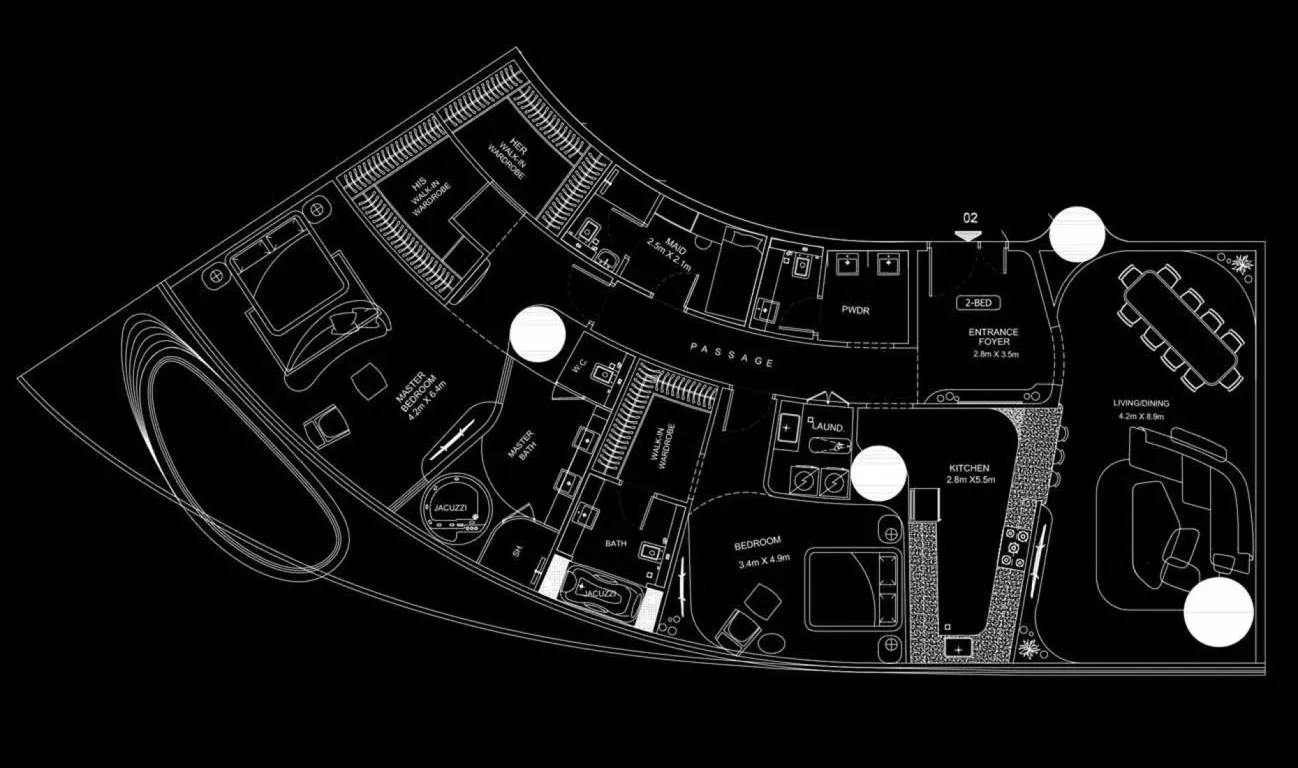 2 Bedrooms in Bugatti Residences