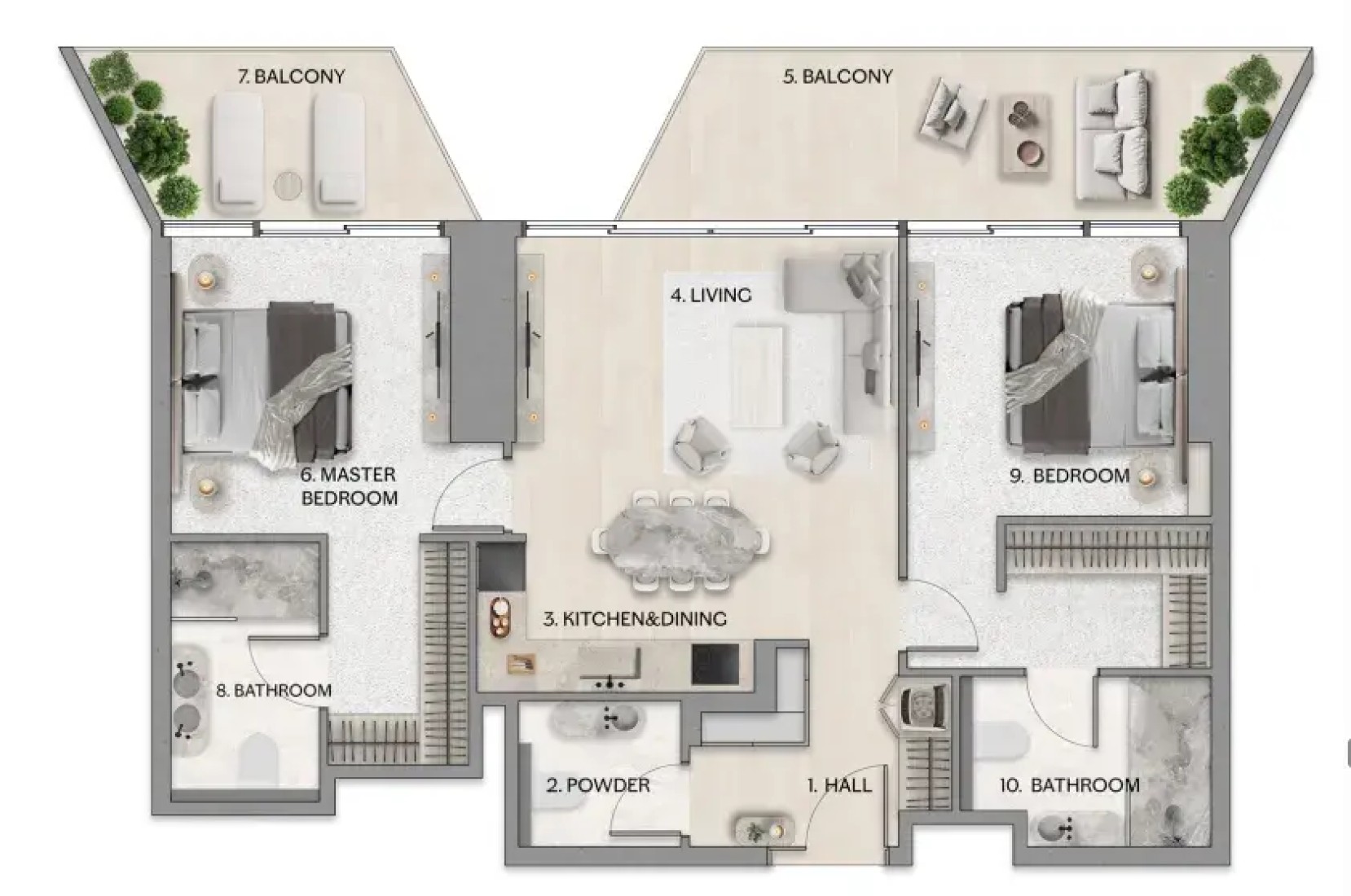 2 Bedrooms in Riviera Residences