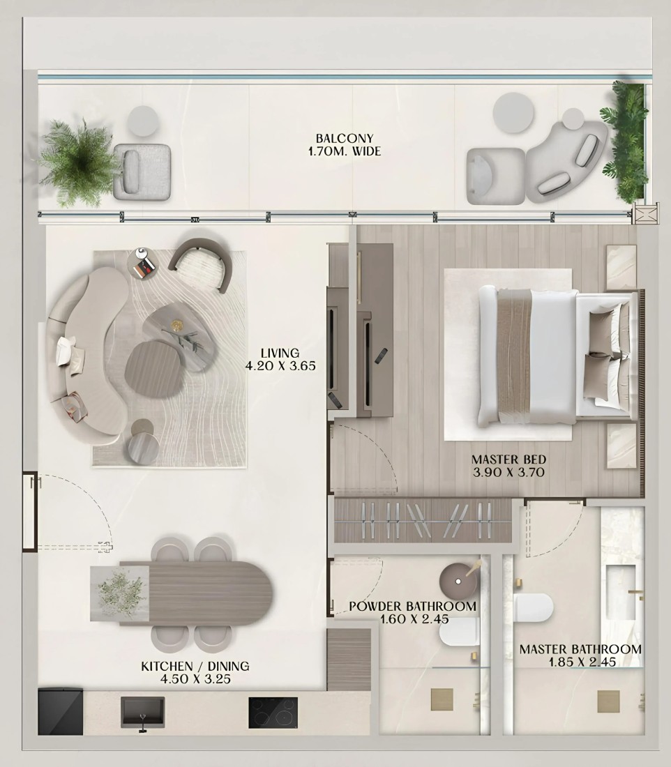 1 Bedroom in Soleva Beach Residence