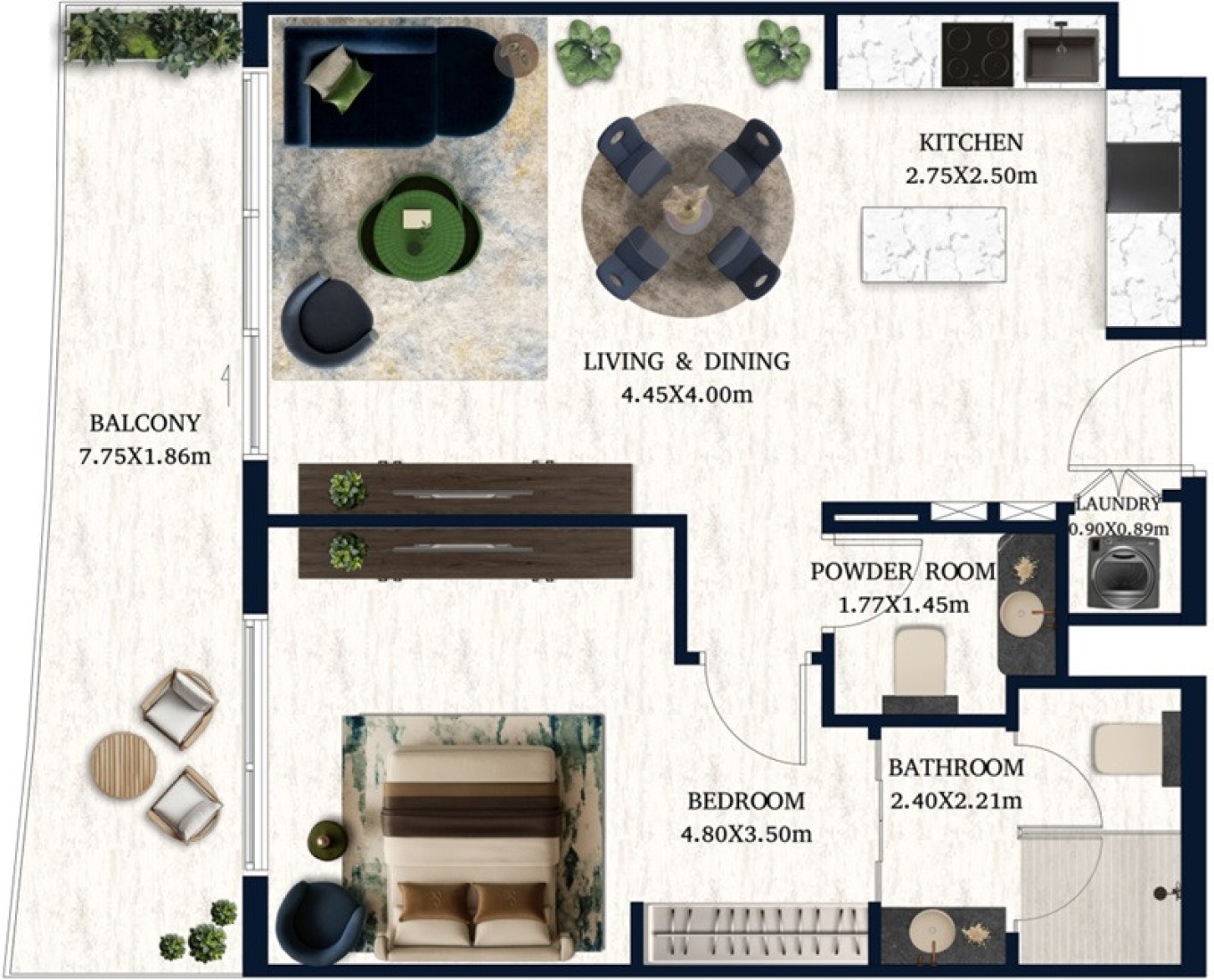 1 Bedroom in Jacob and Co Residences by Mantra