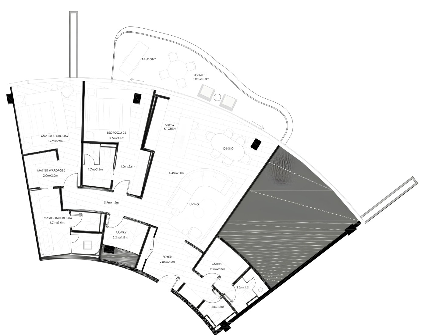 2 Bedrooms in The Alba Residences