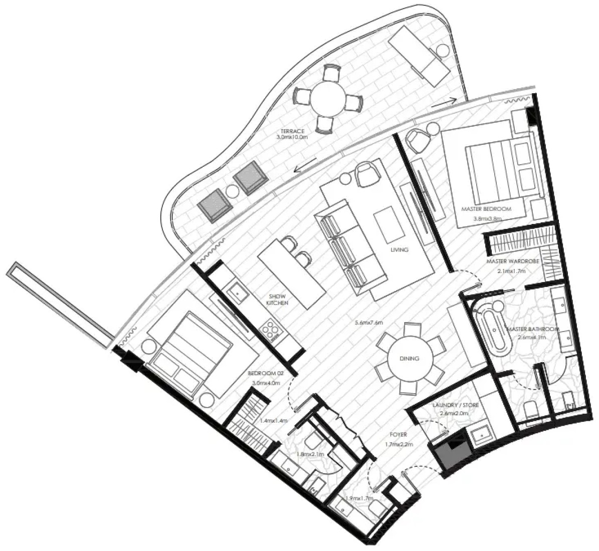 2 Bedrooms in The Alba Residences