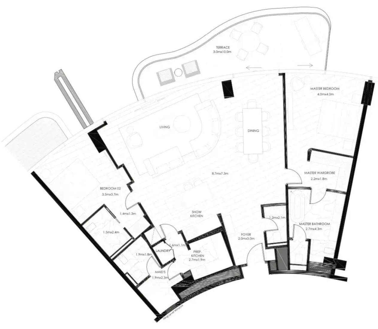 2 Bedrooms in The Alba Residences