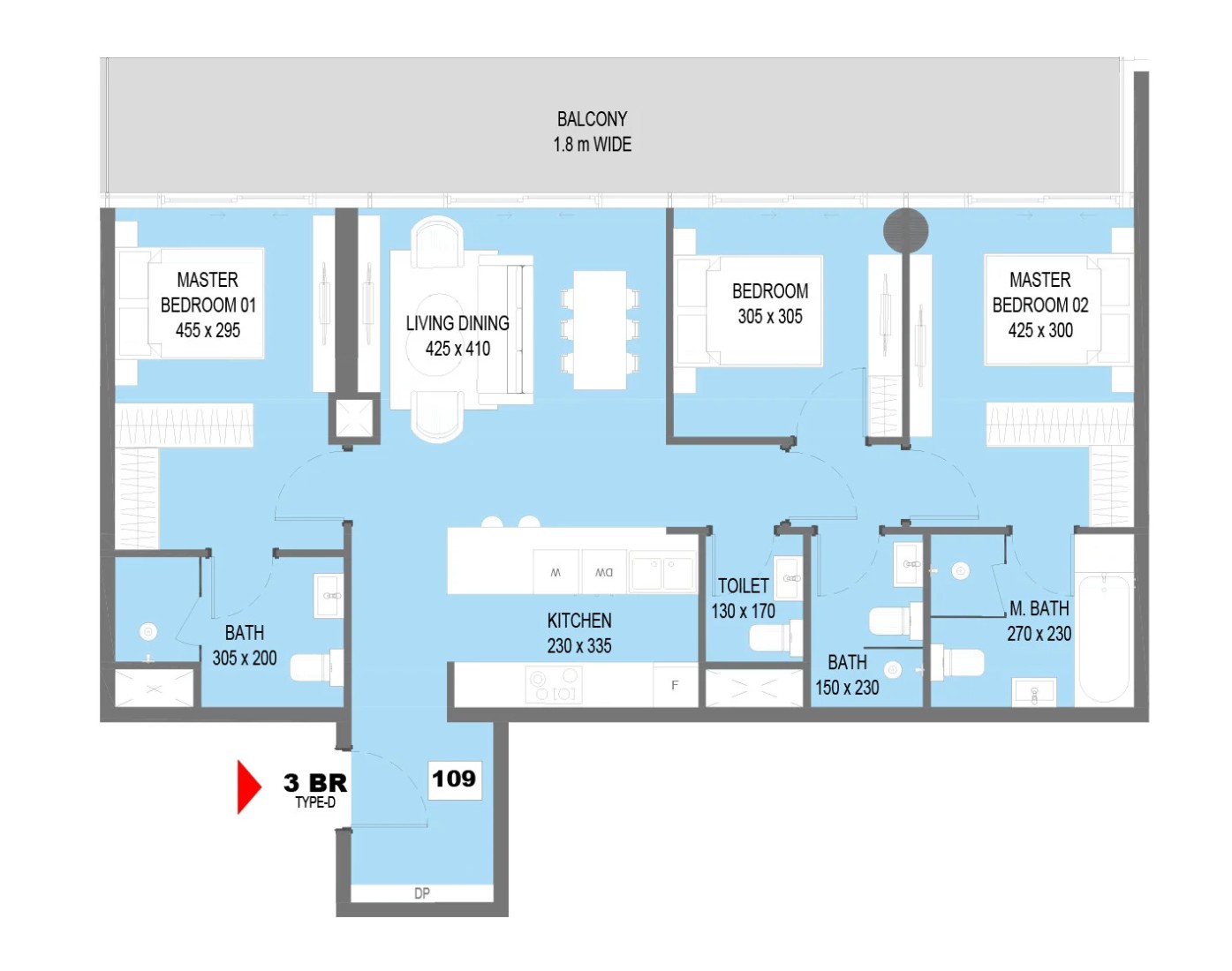 3 Bedrooms in Sensi