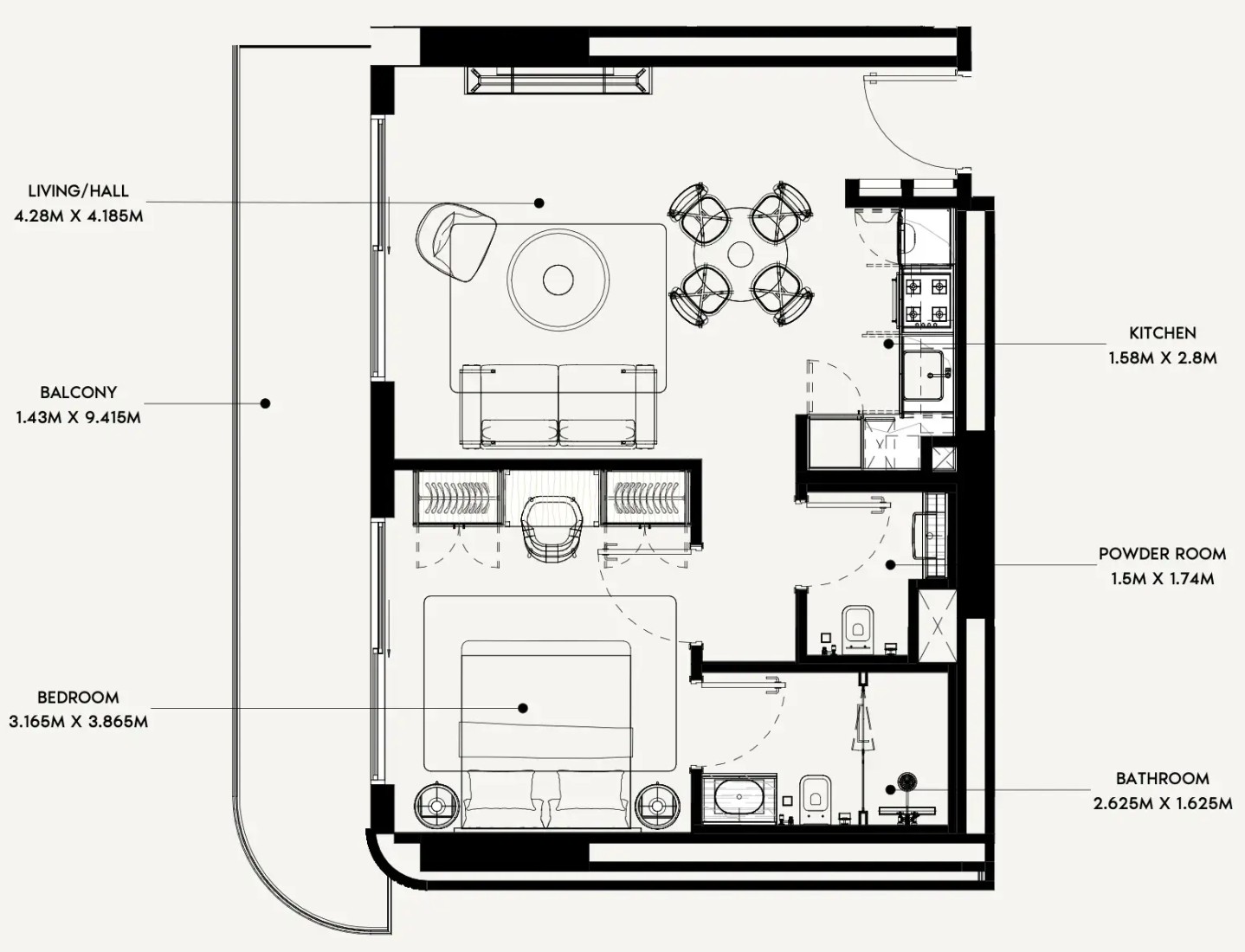 1 Bedroom in Azizi Rose