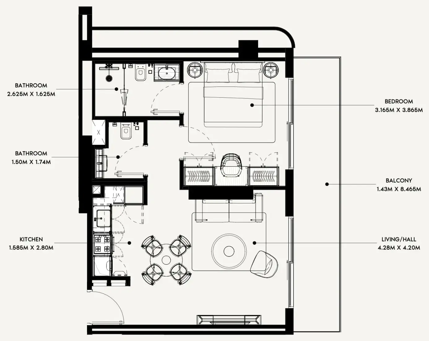 1 Bedroom in Azizi Rose