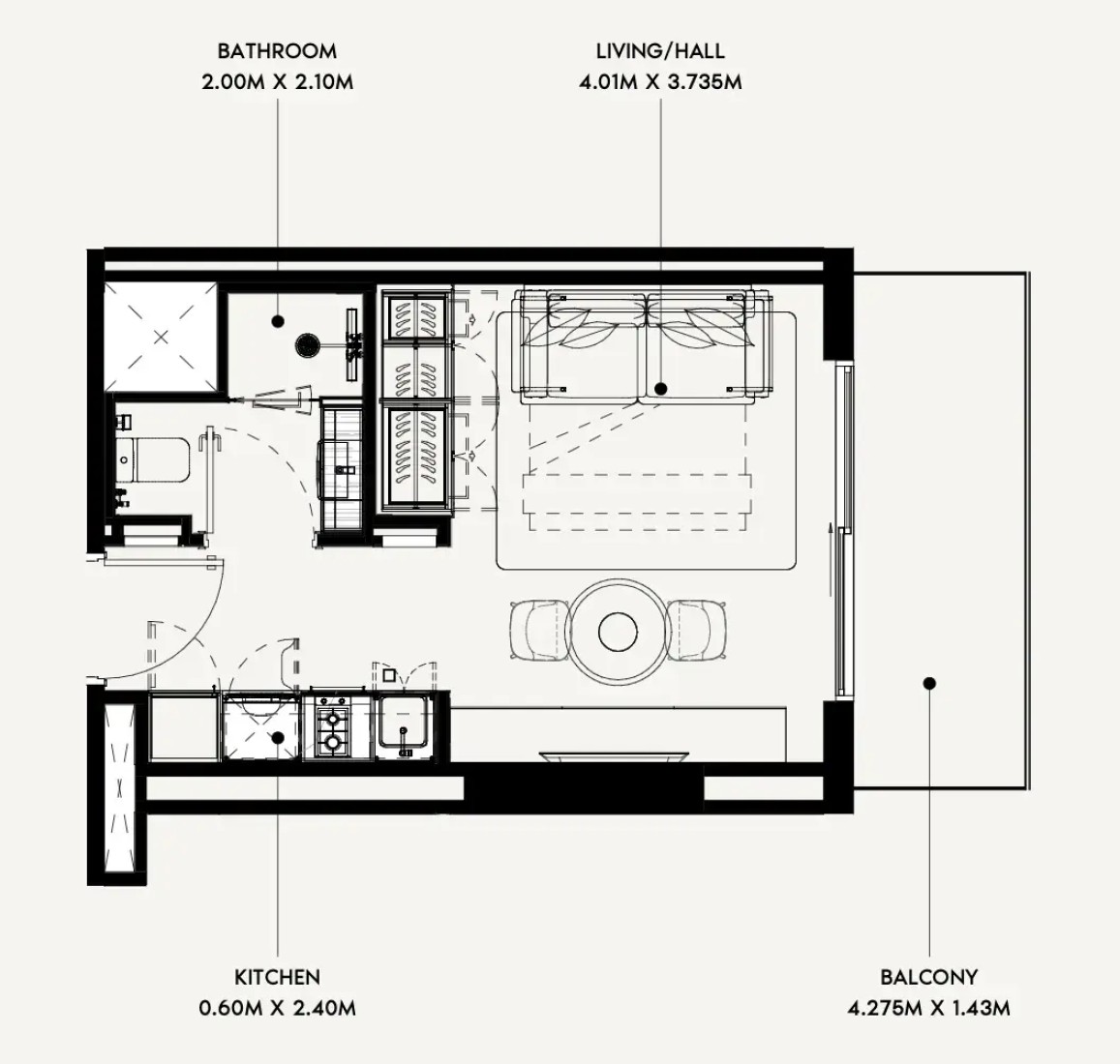 Studio in Azizi Rose