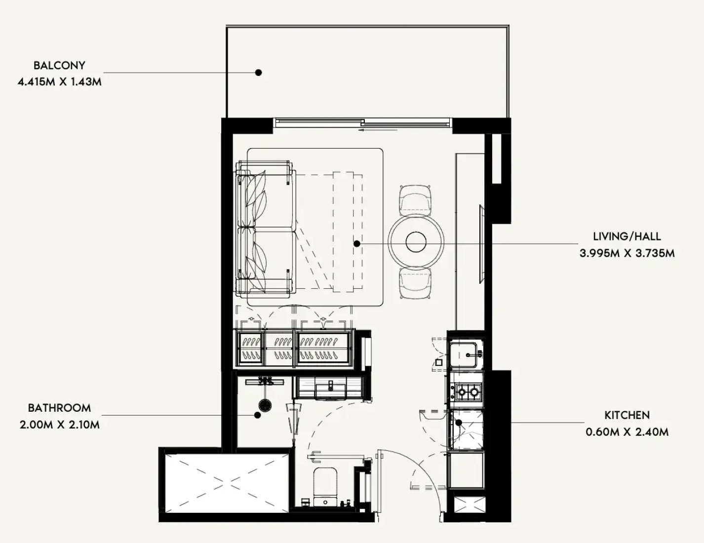 Studio in Azizi Rose