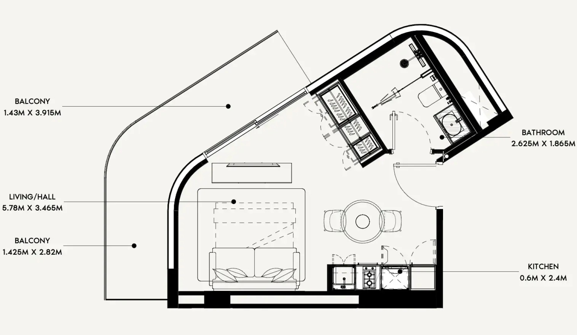 Studio in Azizi Rose