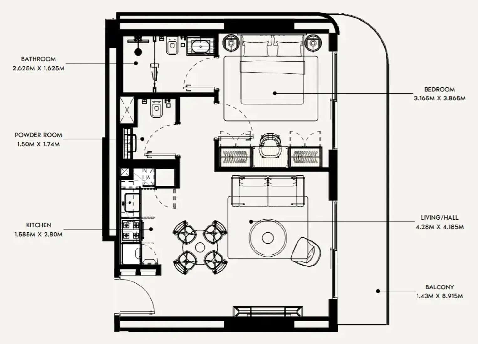 1 Bedroom in Azizi Rose