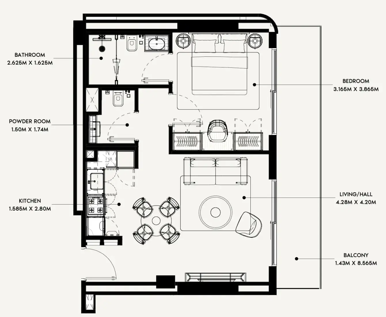 1 Bedroom in Azizi Rose