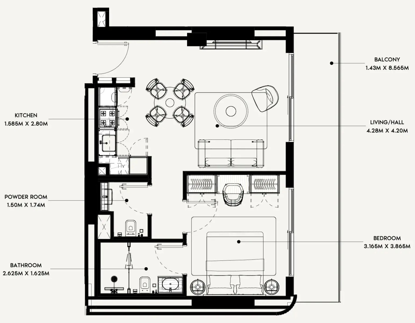 1 Bedroom in Azizi Rose
