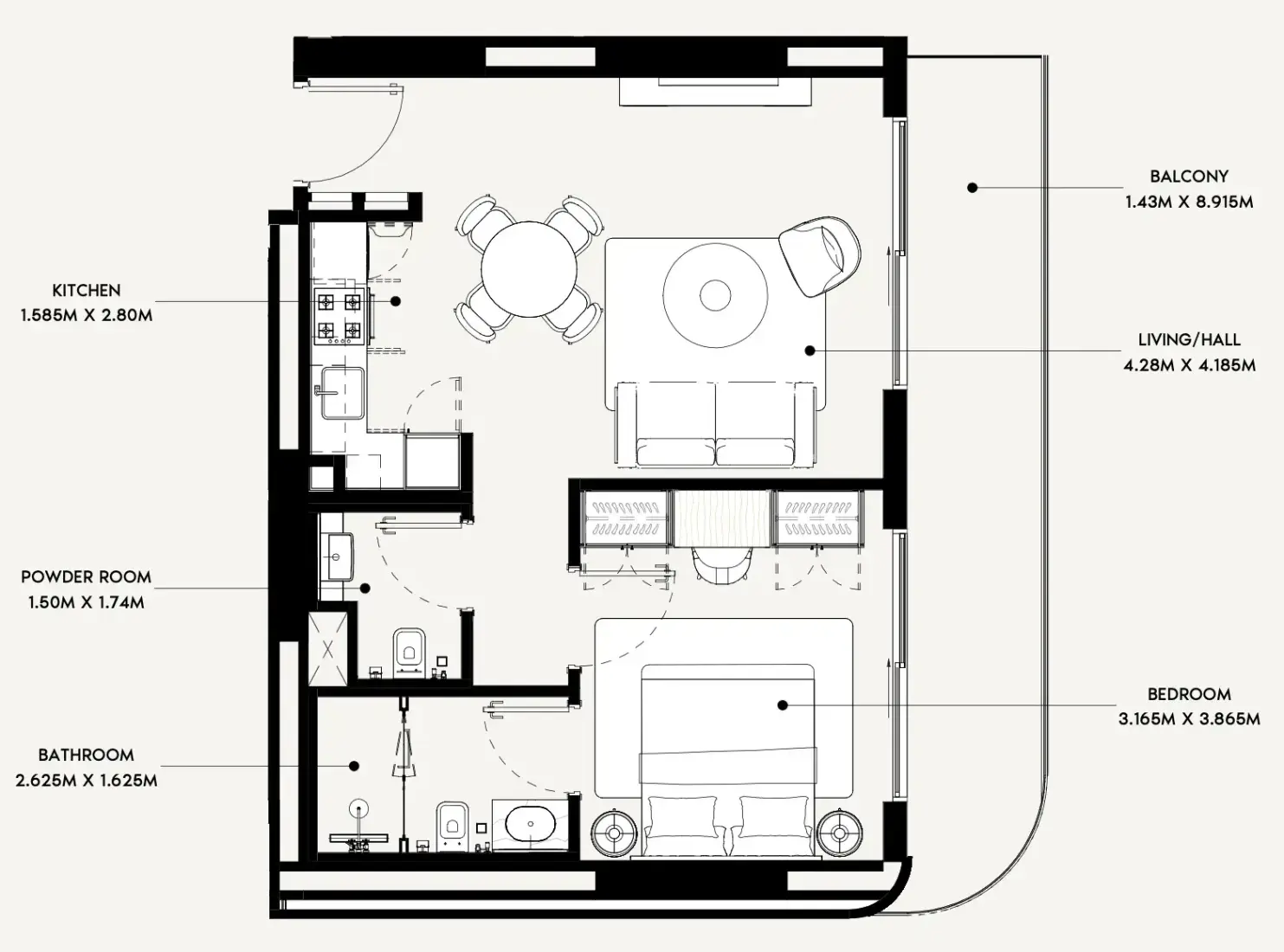 1 Bedroom in Azizi Rose