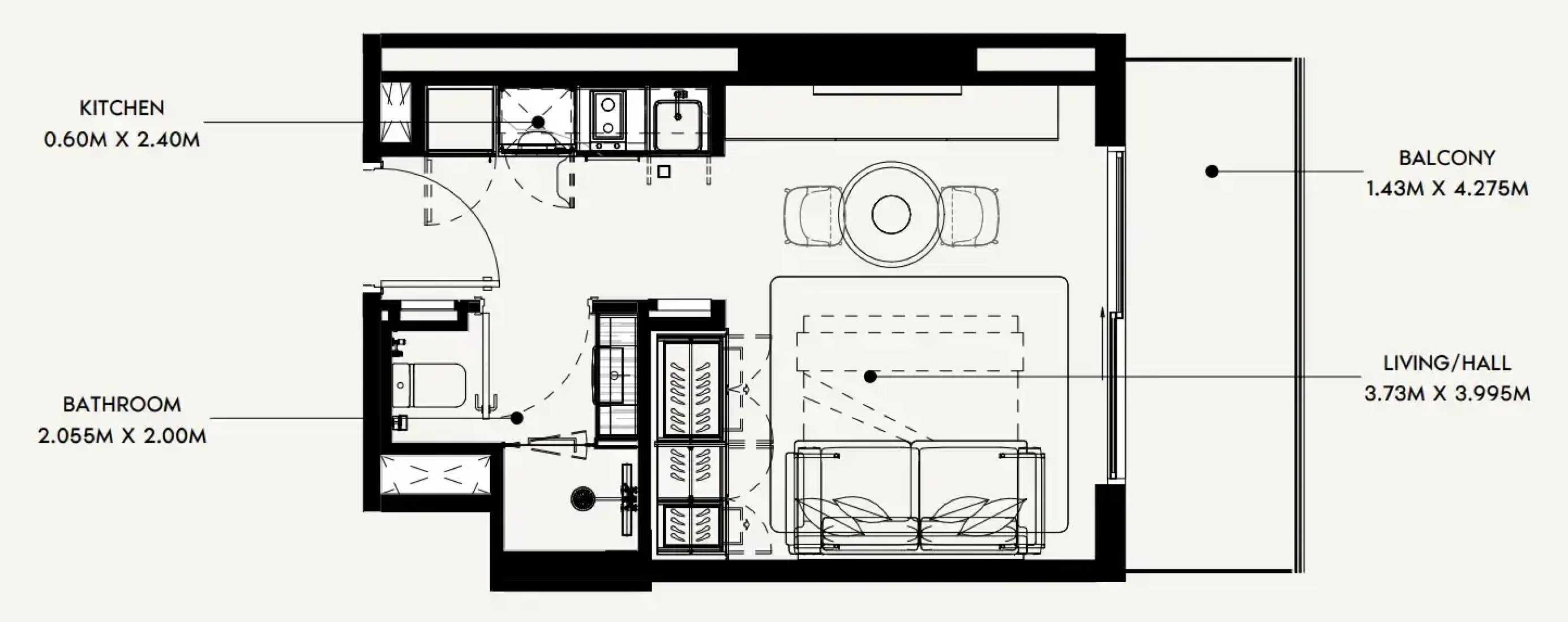Studio in Azizi Rose