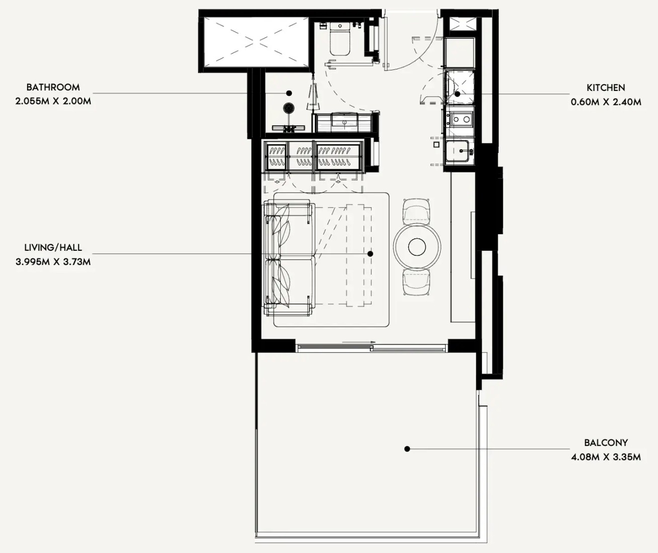 Studio in Azizi Rose