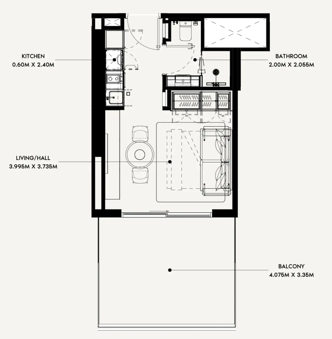 Studio in Azizi Rose