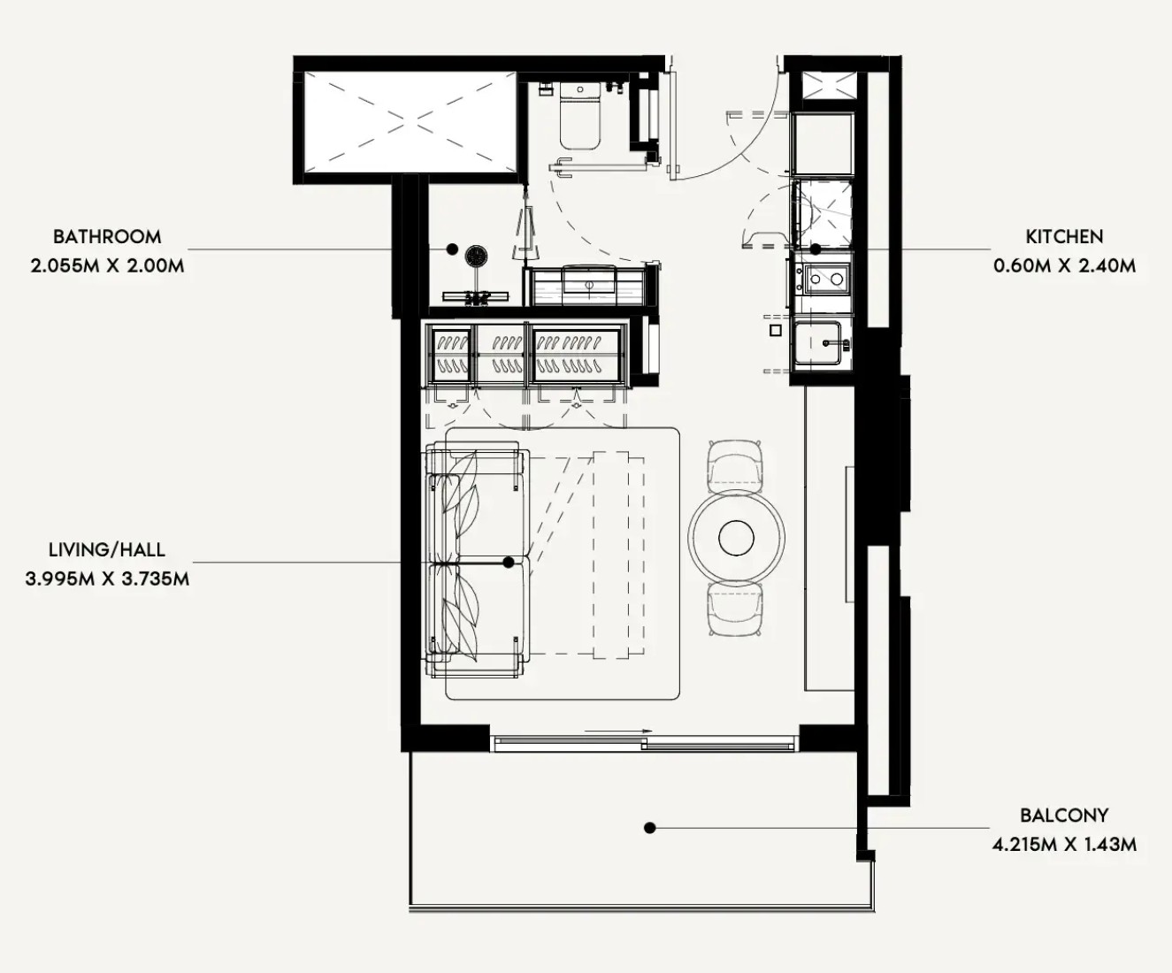 Studio in Azizi Rose