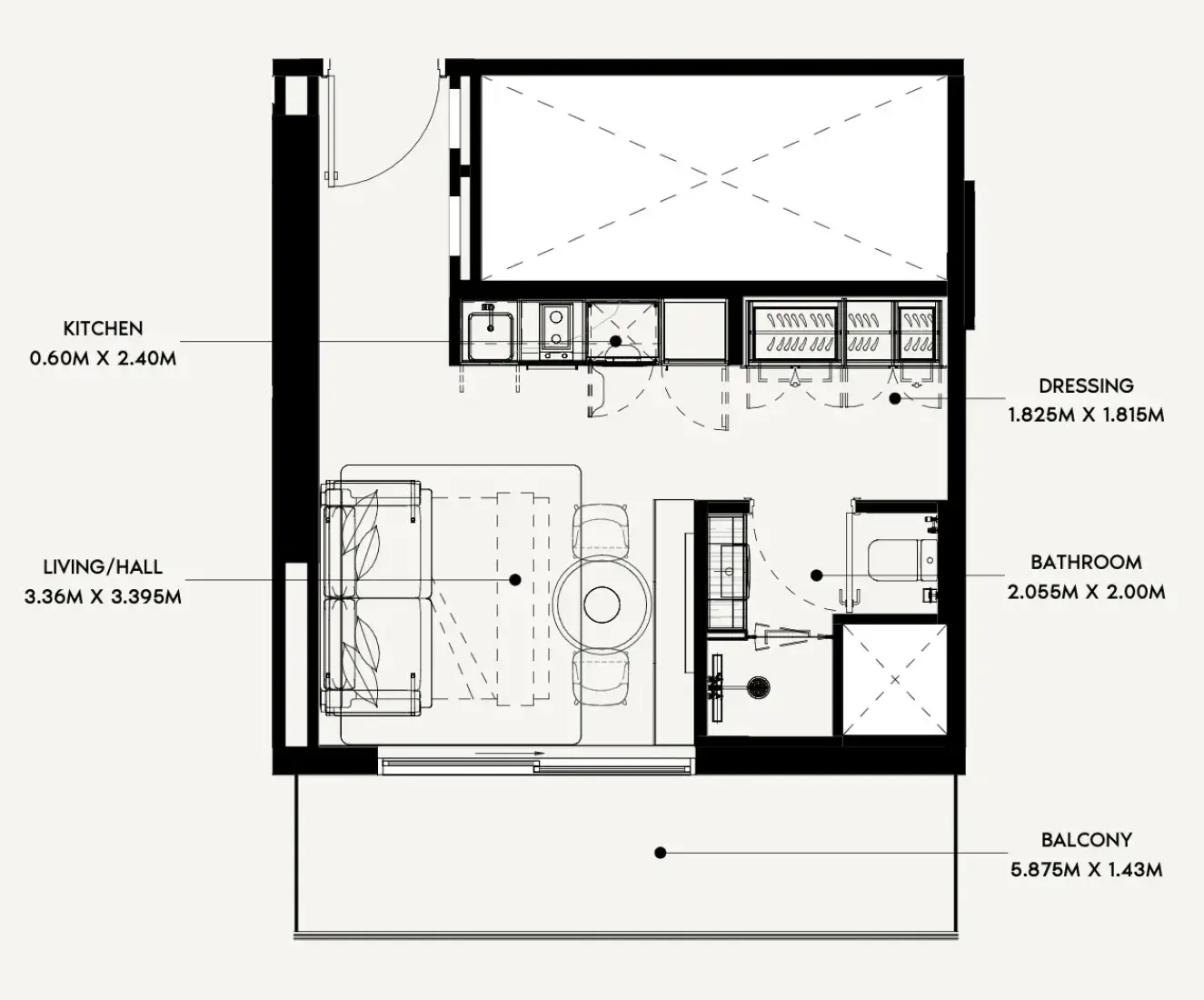 Studio in Azizi Rose