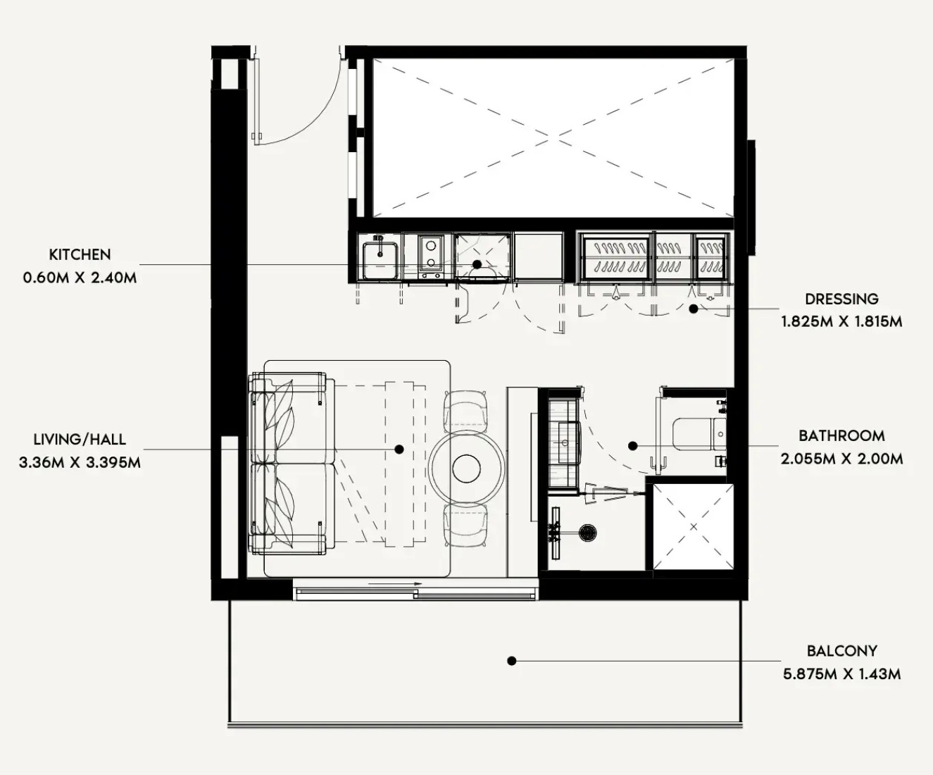 Studio in Azizi Rose