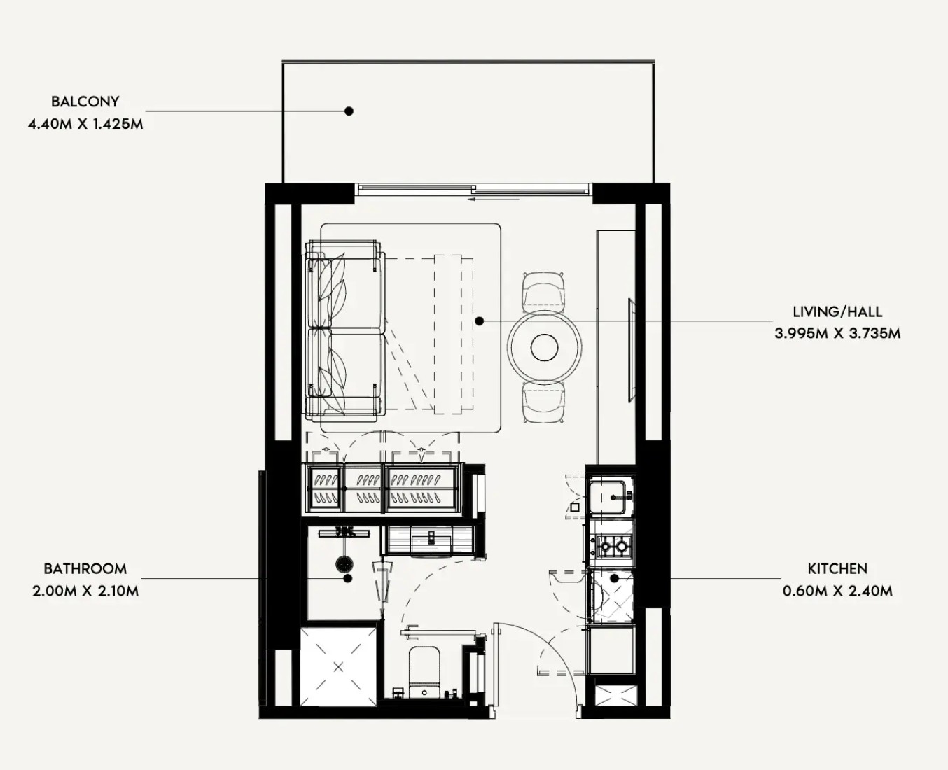 Studio in Azizi Rose