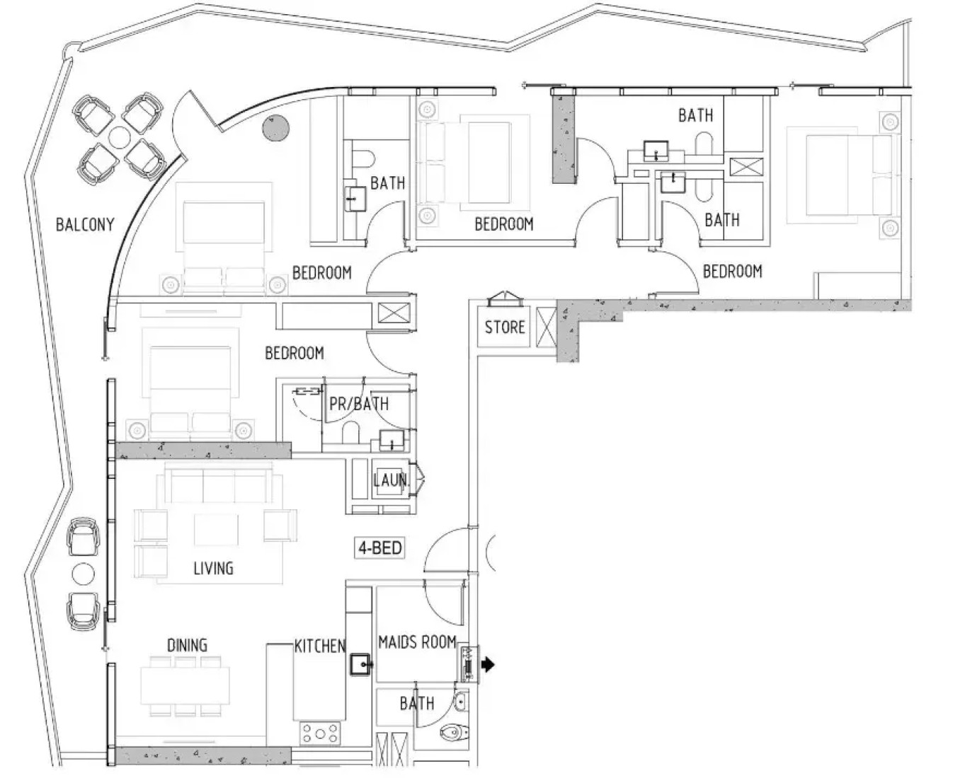 4 Bedrooms in Volta