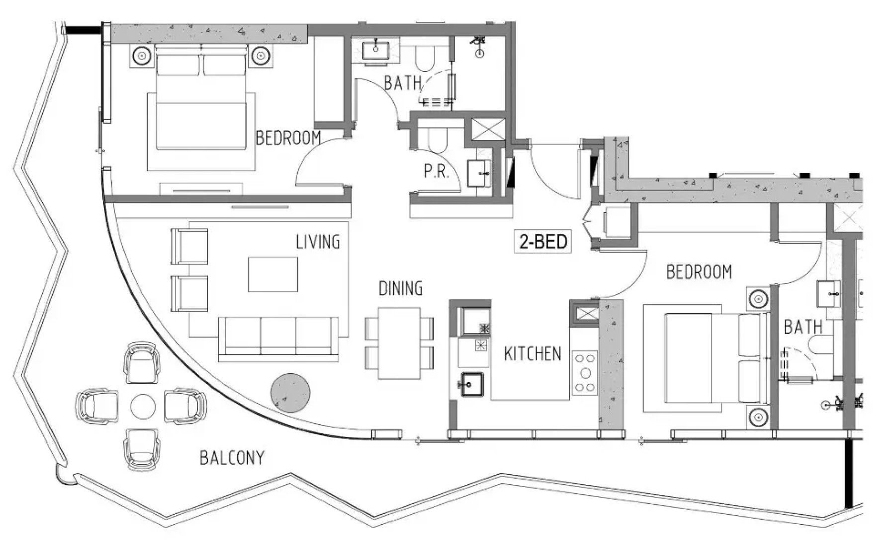 2 Bedrooms in Volta
