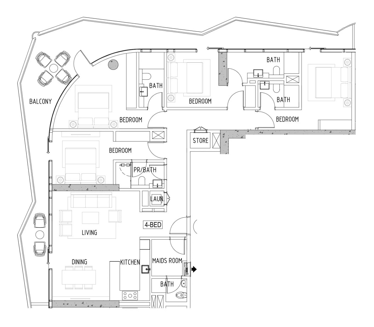 4 Bedrooms in Volta