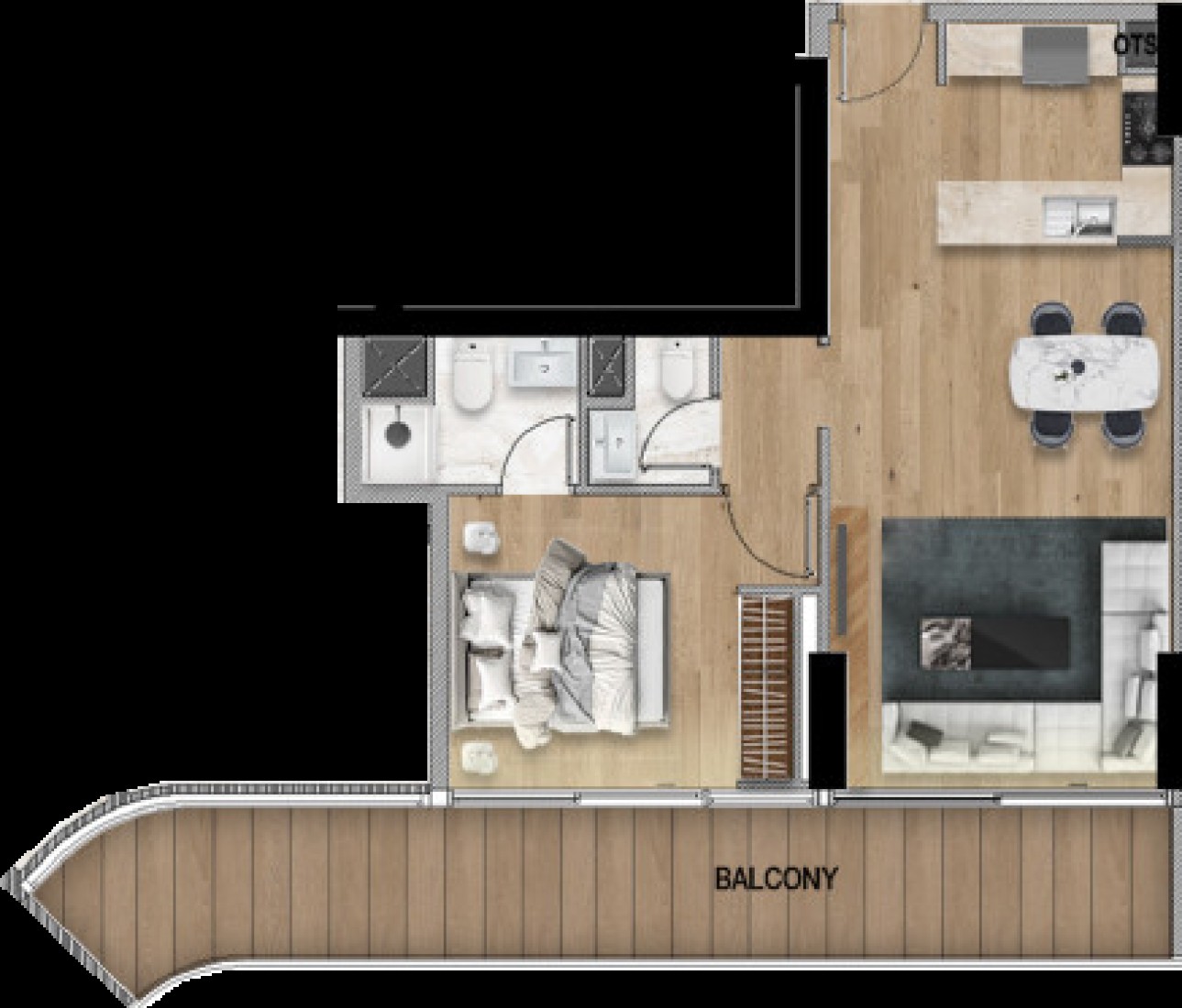 1 Bedroom in Bararigate by ADE