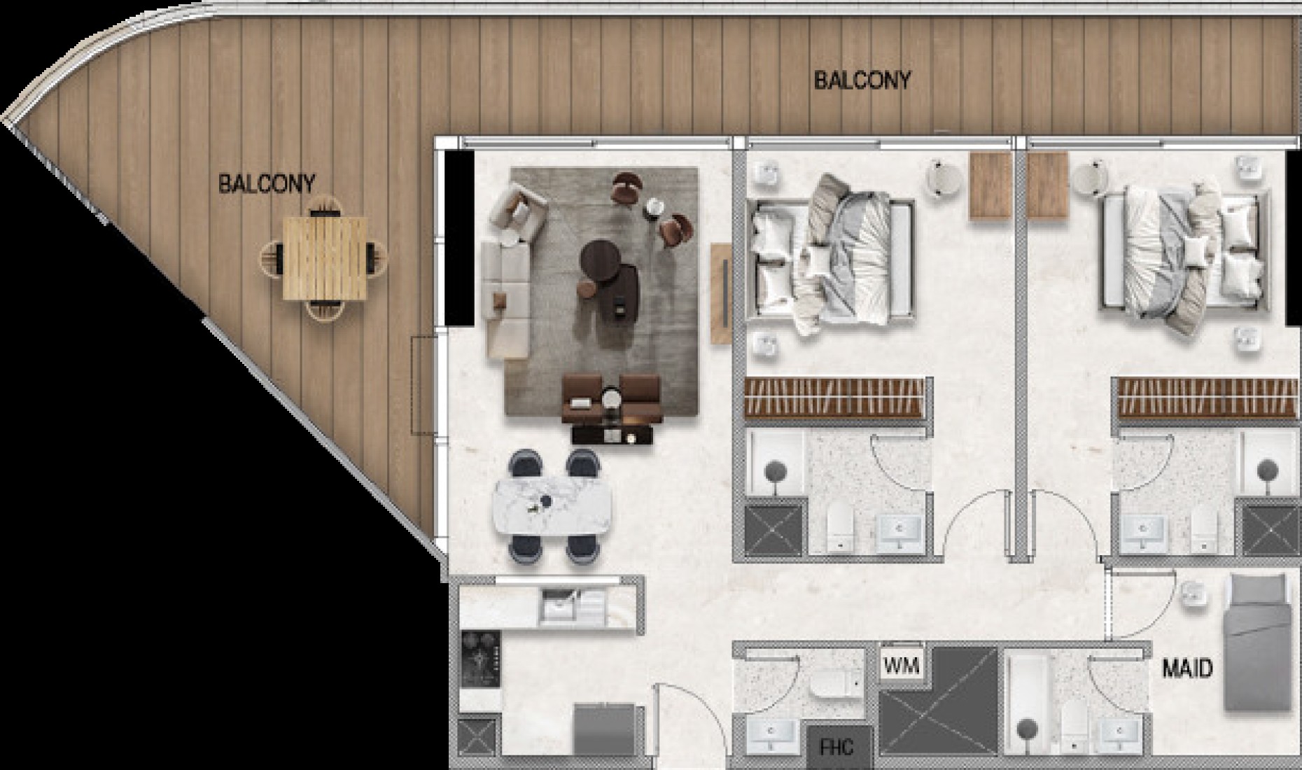 2 Bedrooms in Bararigate by ADE