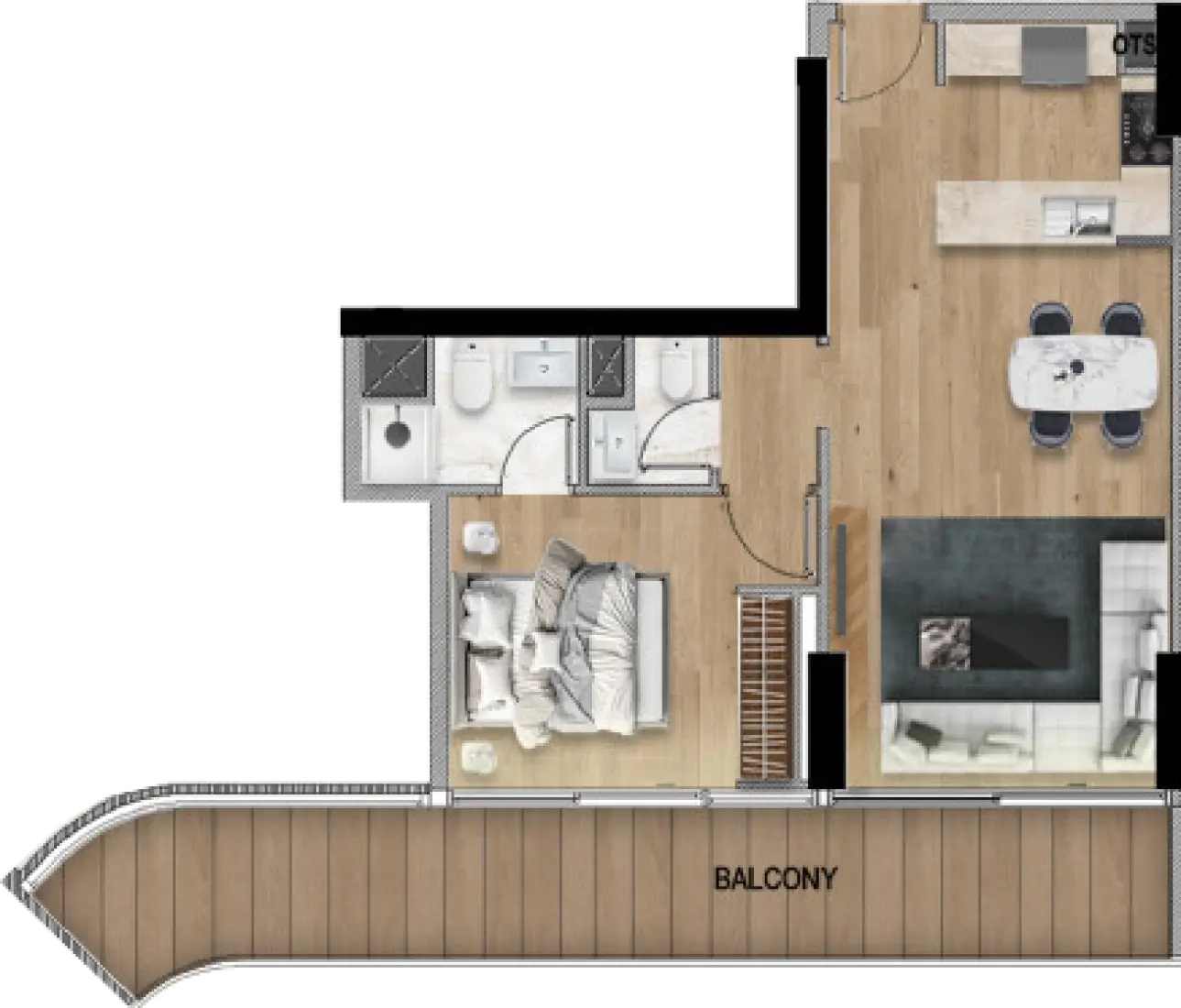1 Bedroom in Bararigate by ADE