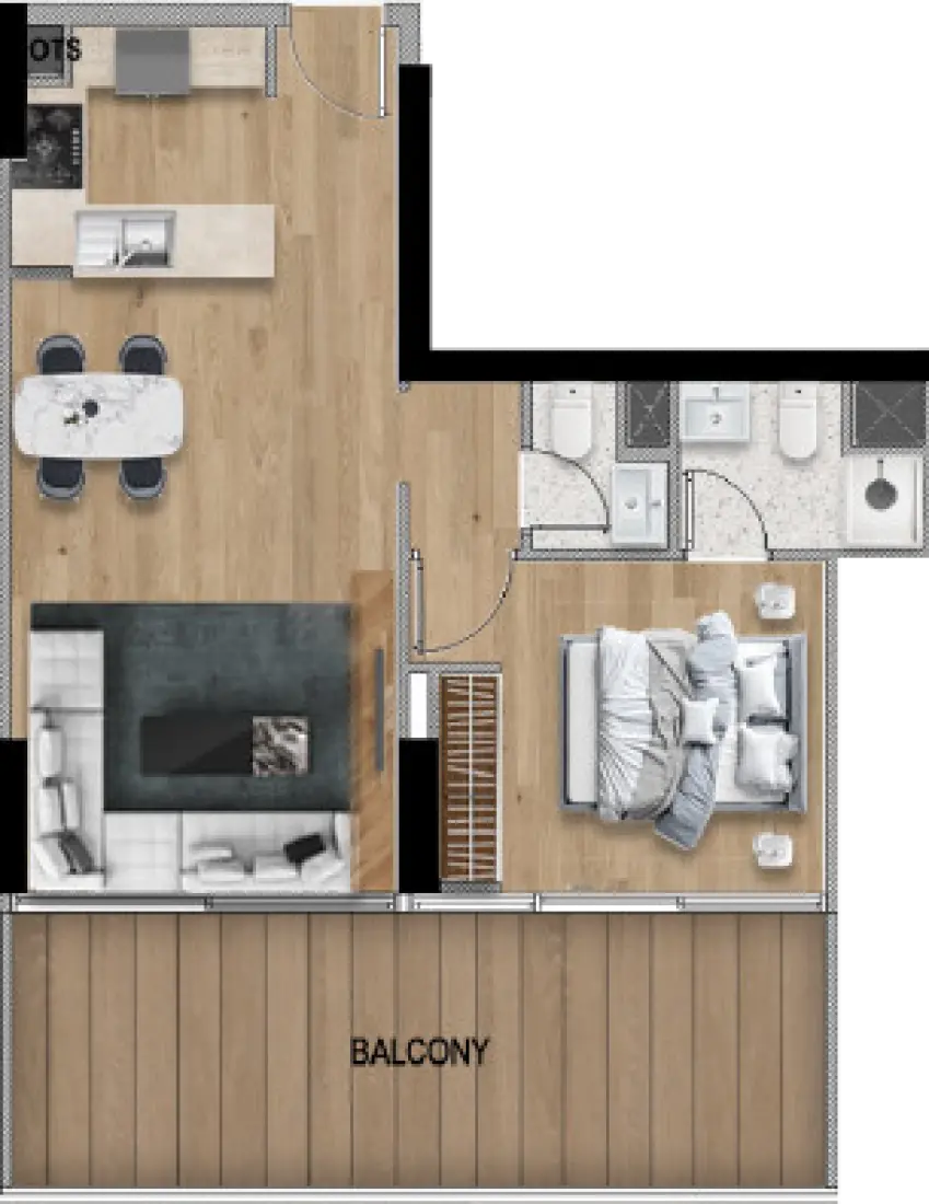 1 Bedroom in Bararigate by ADE