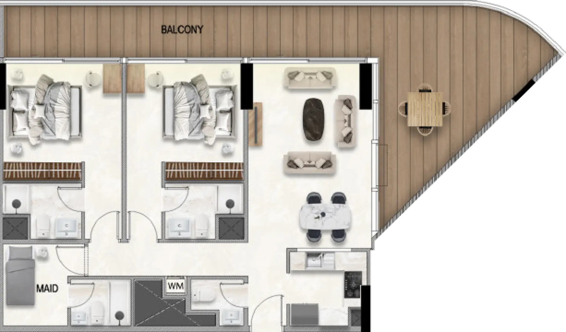 2 Bedrooms in Bararigate by ADE