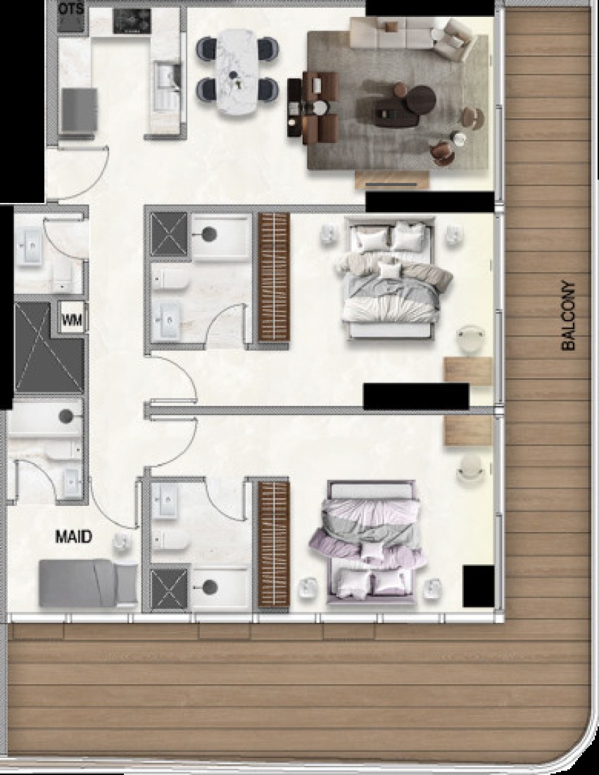 2 Bedrooms in Bararigate by ADE