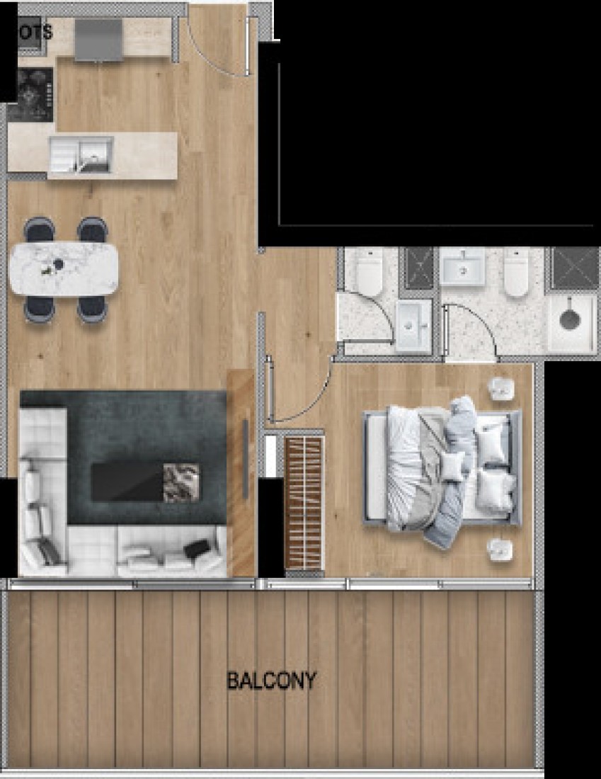 1 Bedroom in Bararigate by ADE
