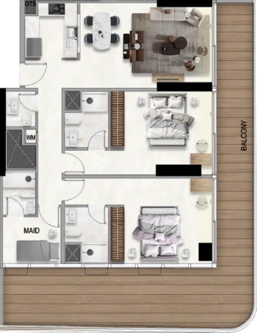 2 Bedrooms in Bararigate by ADE