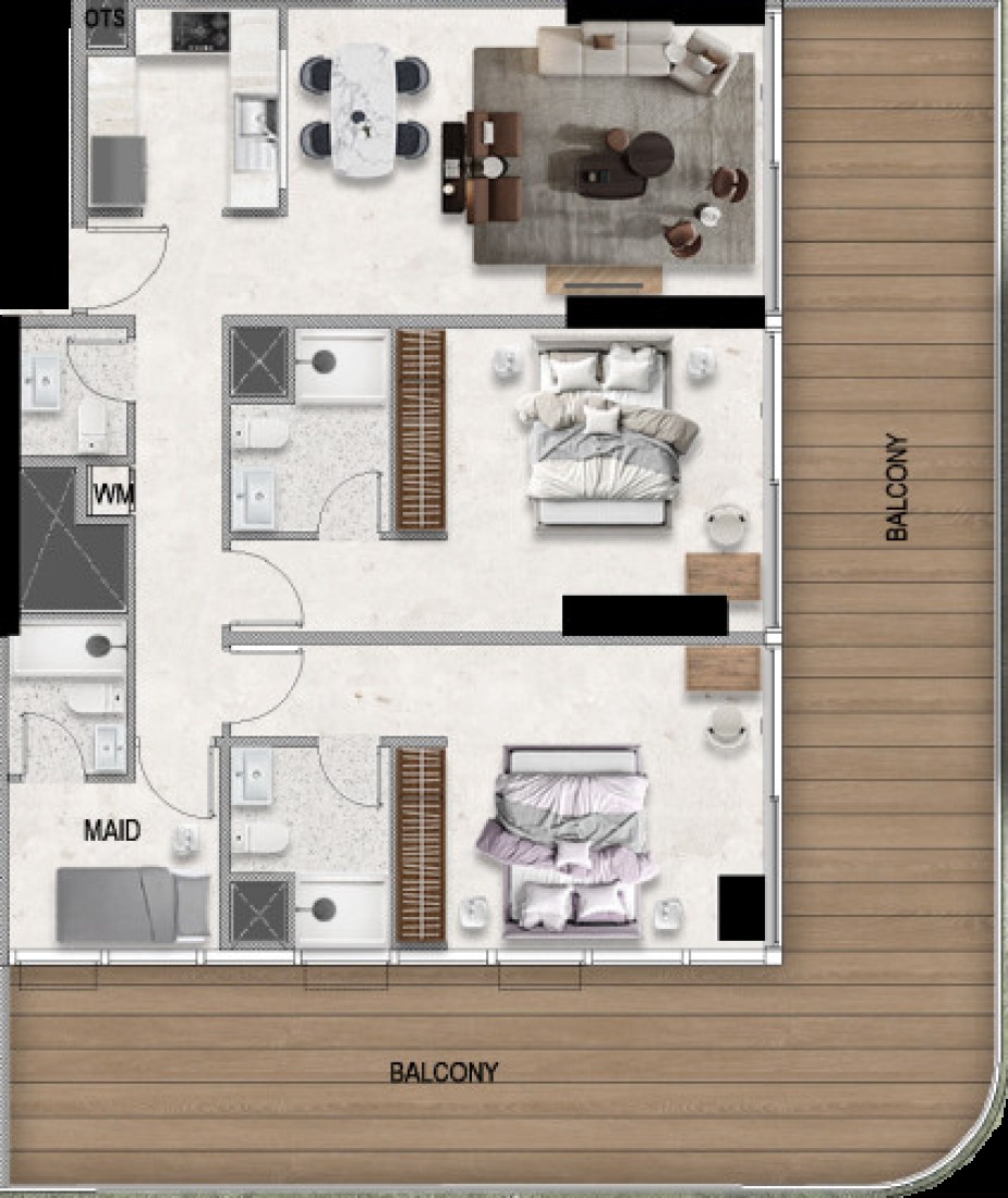 2 Bedrooms in Bararigate by ADE